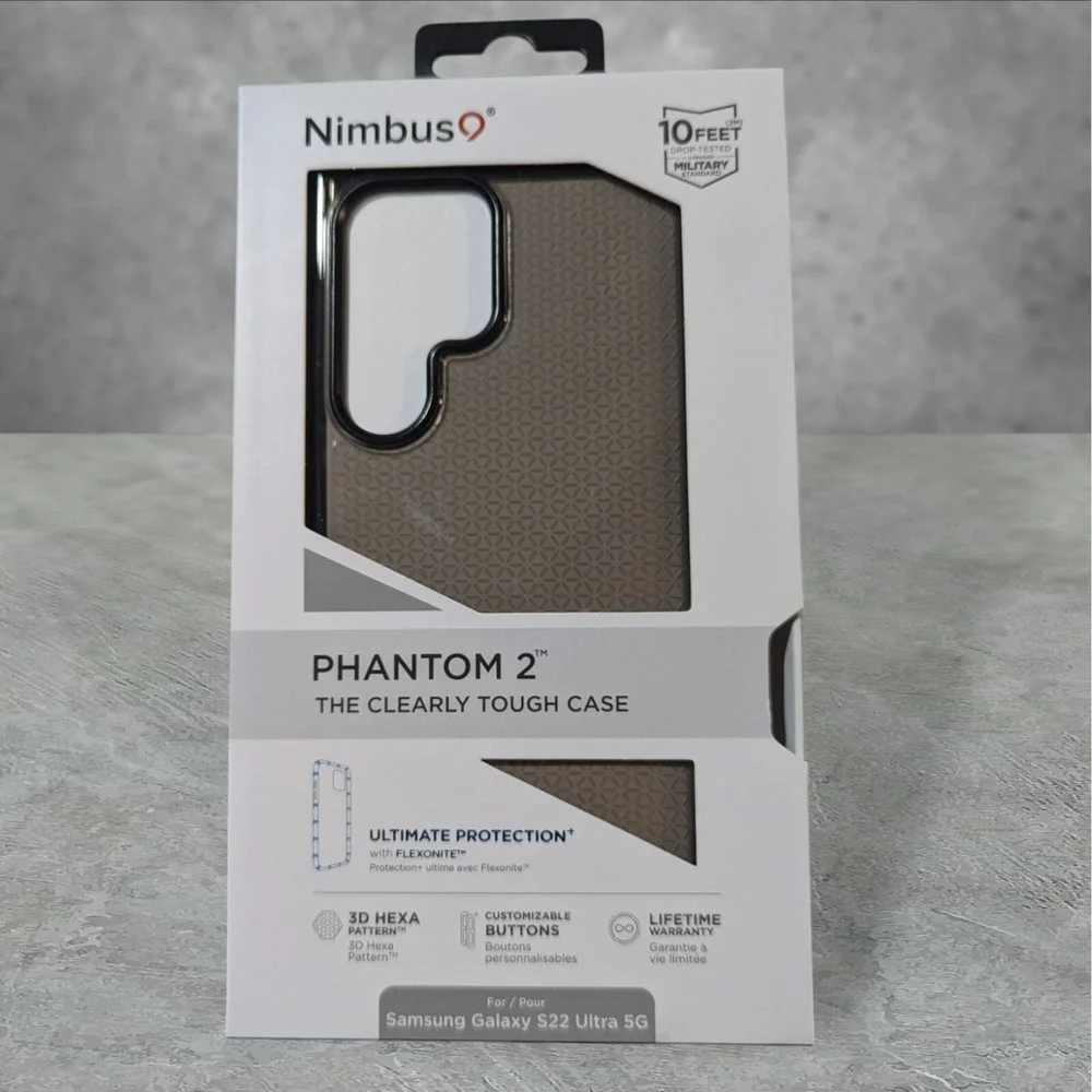 Nimbus9 Phantom 2‎ Case for Samsung Galaxy S22 Ultra 5G 3D Hexa Gray G2